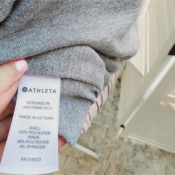 ATHLETA CREAM ZIP UP DRAW WAIST JACKET SIZE XS - Picture 6 of 6